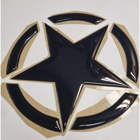 Military star stickers, Jeep star stickers 3D Gel Badge, Jeep Military Emblem, Army Star auto decor