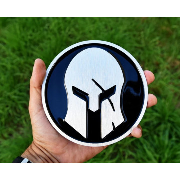 Spartan Helmet Label round,...