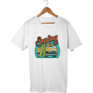 T-shirt printed Surfing, light color