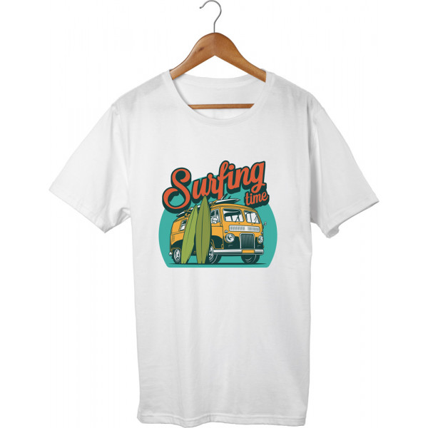 T-shirt printed Surfing, light color