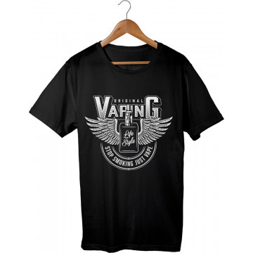 T-shirt printed Vaping style