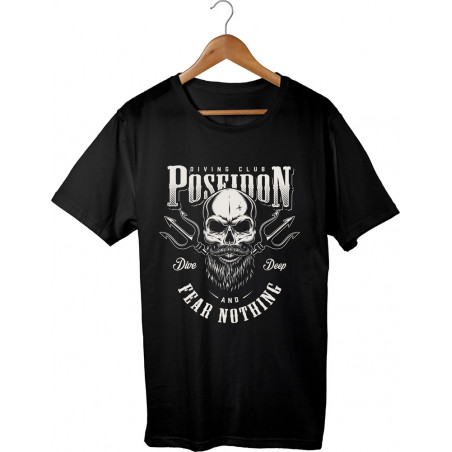 T-shirt printed Poseidon, Gift for Diver